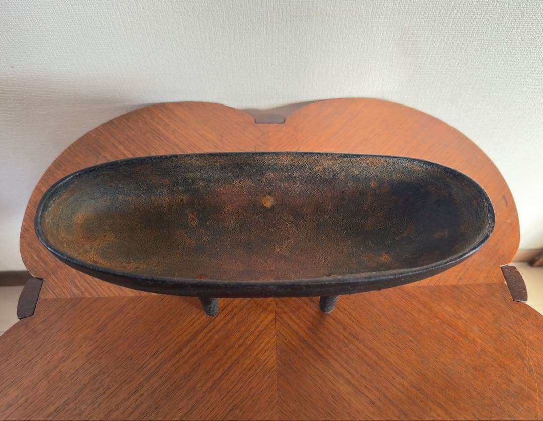 名作 南部鉄器 70年代 水盤 三つ足 モダン ミッドセンチュリー ビンテージ