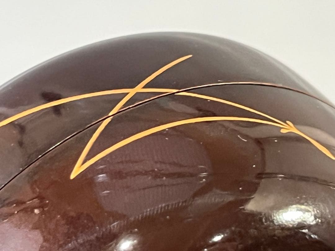 DT736 茶道具 松葉蒔絵 平棗 時代物