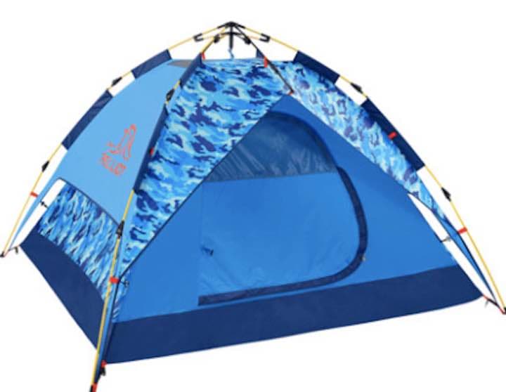 テント 1〜3人 迷彩 水色 PELLIOT