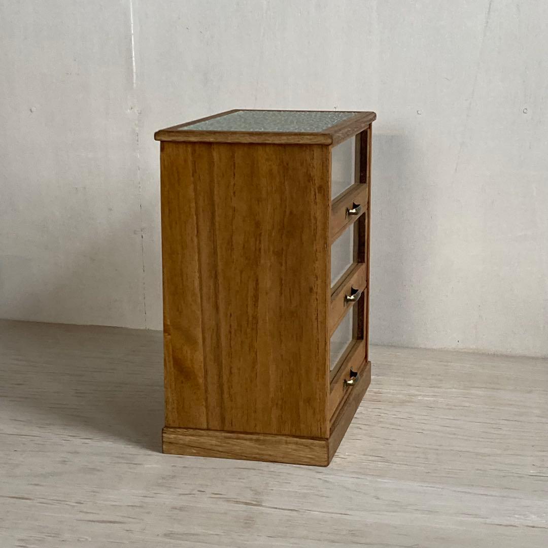 古い木製3杯 小引き出し 小物入れ 糸ケース 古家具