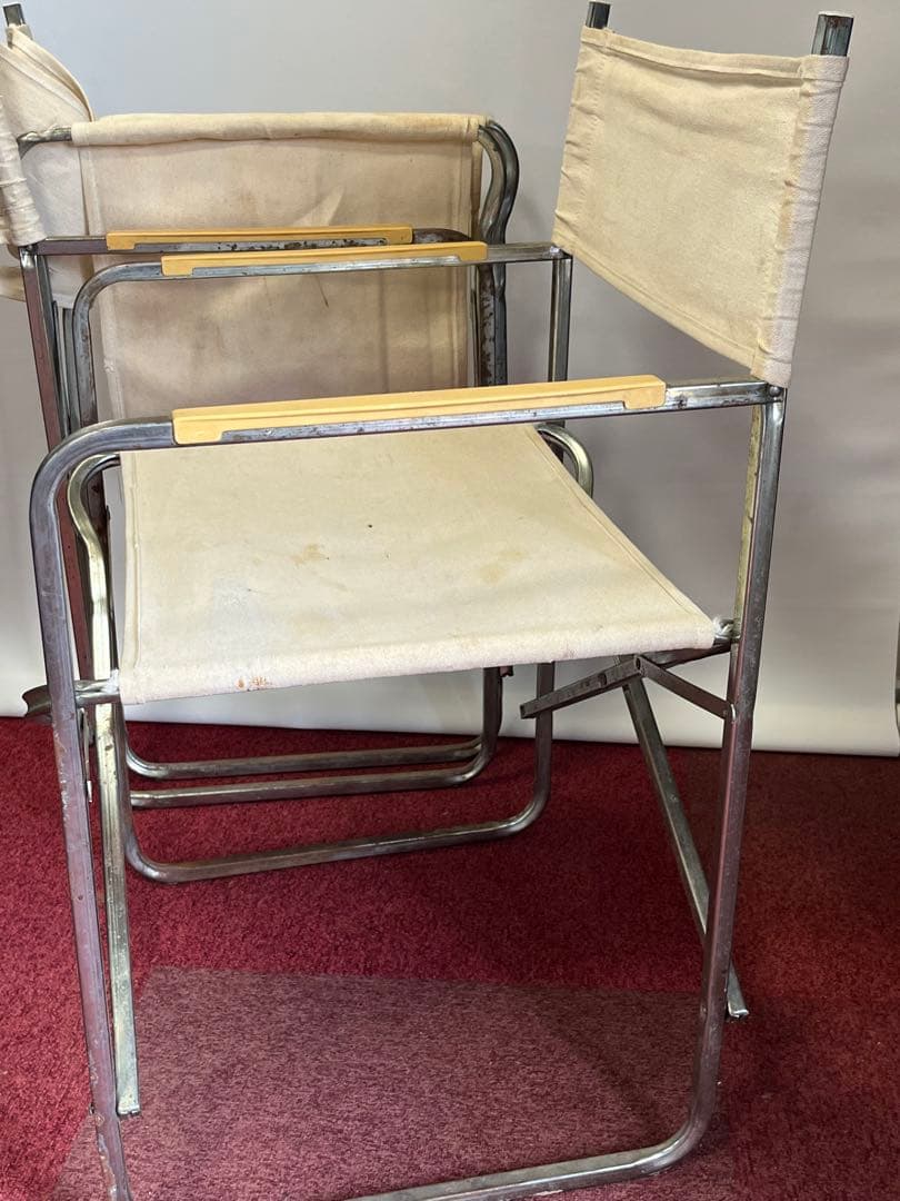 イタリア製 ビンテージ アウトドアチェア　LEROLIN社製　2脚