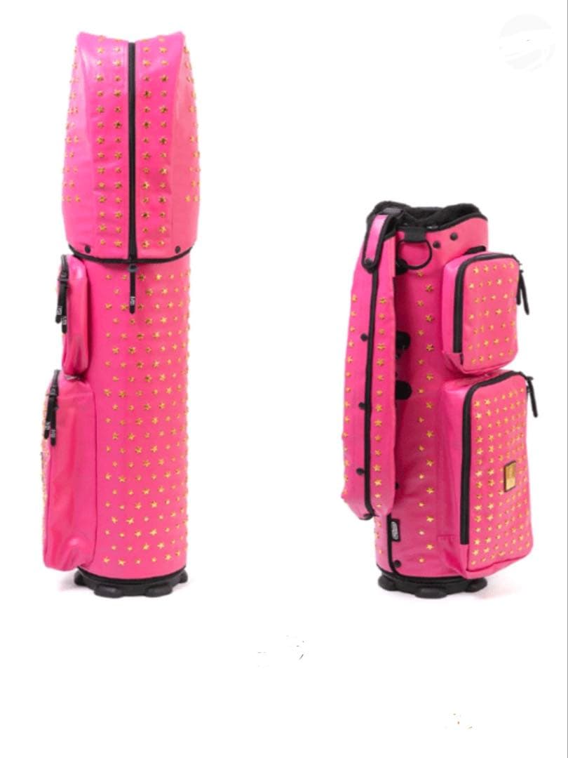 V12 STAR STUDS ゴルフバッグ /8.5型/ピンク×ゴールド