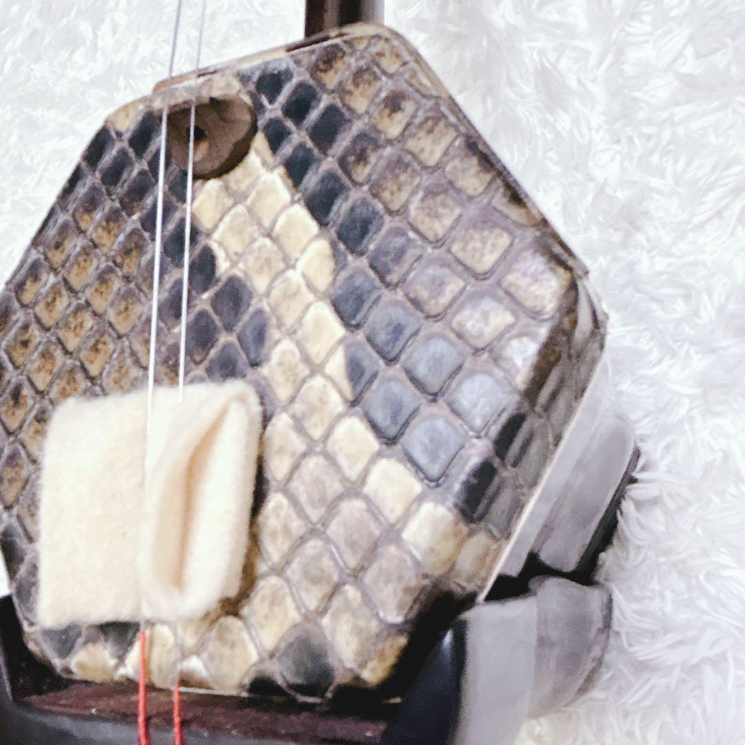 【美品】古月琴坊 紅木 二胡 ニシキヘビ皮 ER-400 セミハードケース付