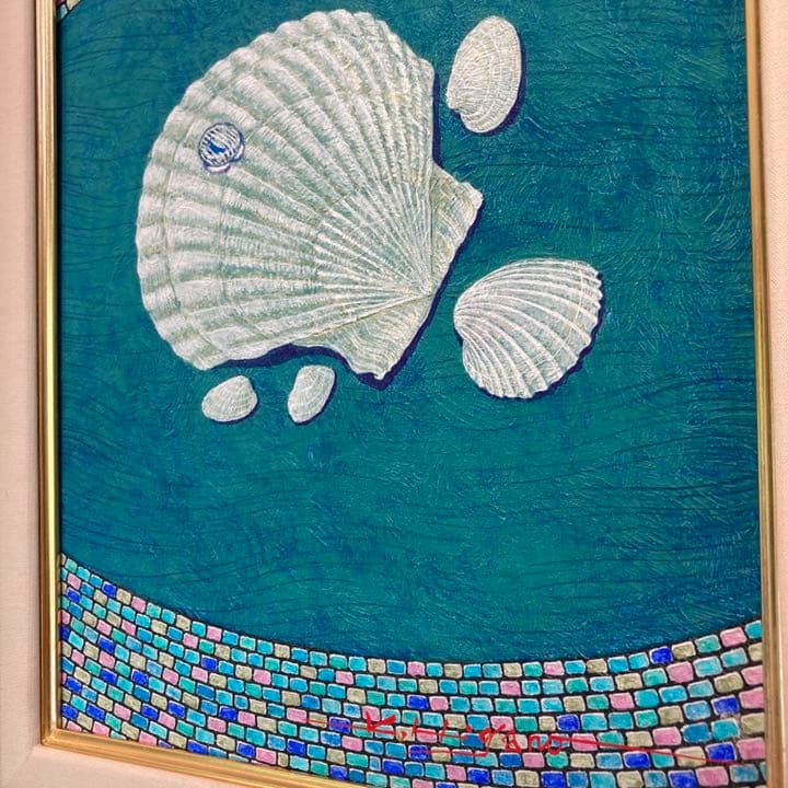 「浜辺のかたち」4号テンペラ画