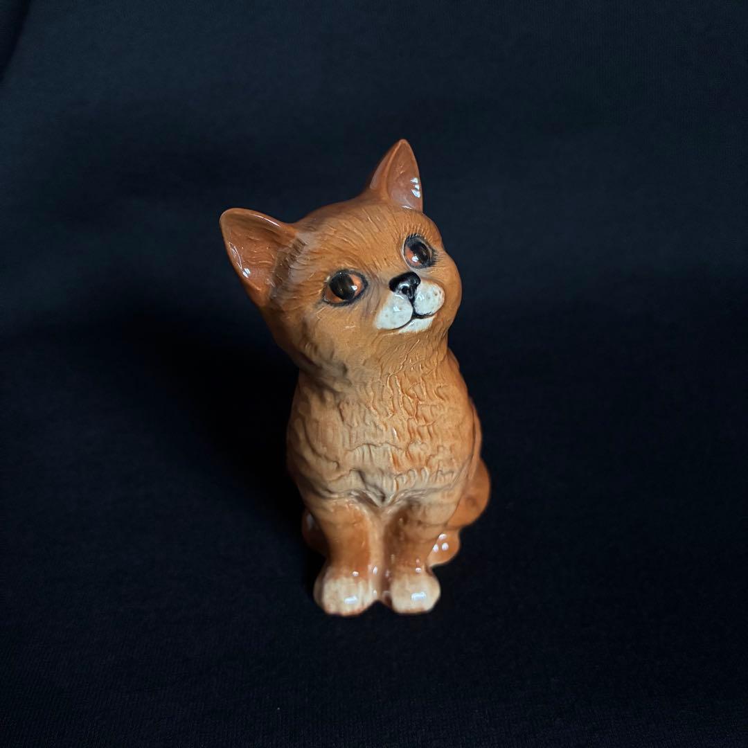 vintage   ロイヤルドルトン 陶器製 猫の置物
