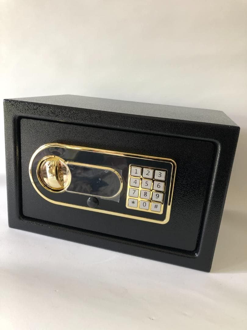 新品未開封金庫 家庭用 小型 防犯金庫 A4書類横収納可能 鍵&緊急電池ボックス