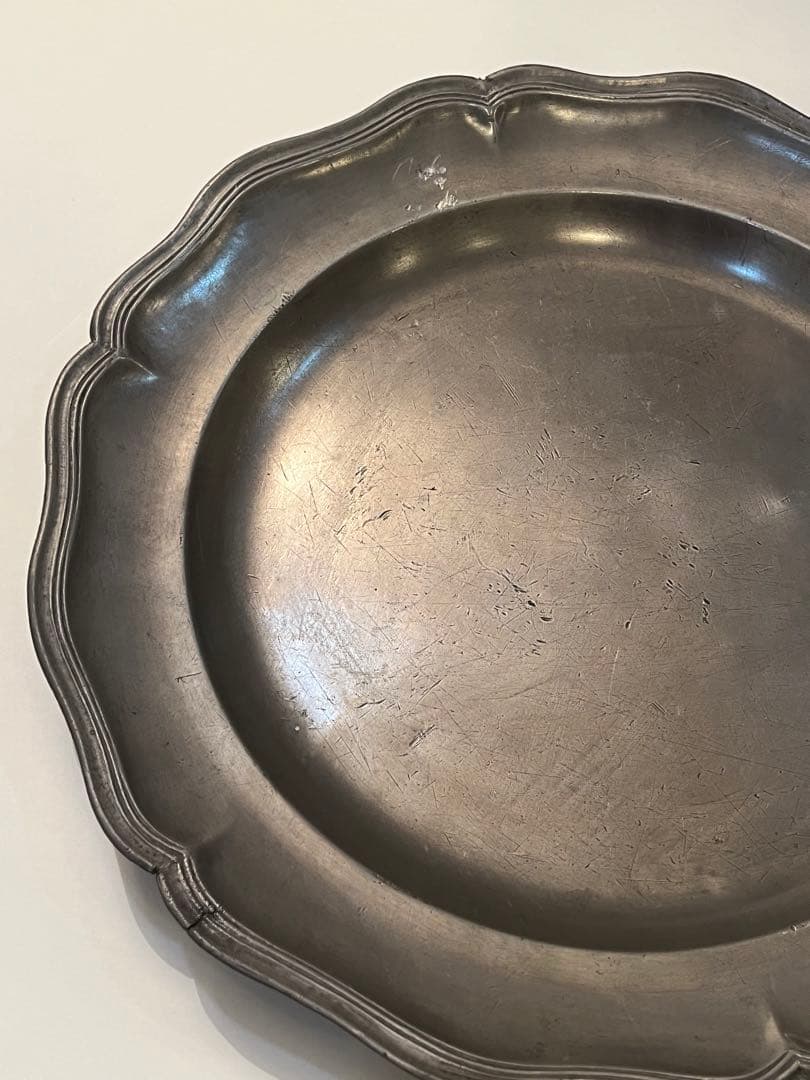 希少品　アンティーク ピューター大皿　hpdeco アシュペー　アスティエ