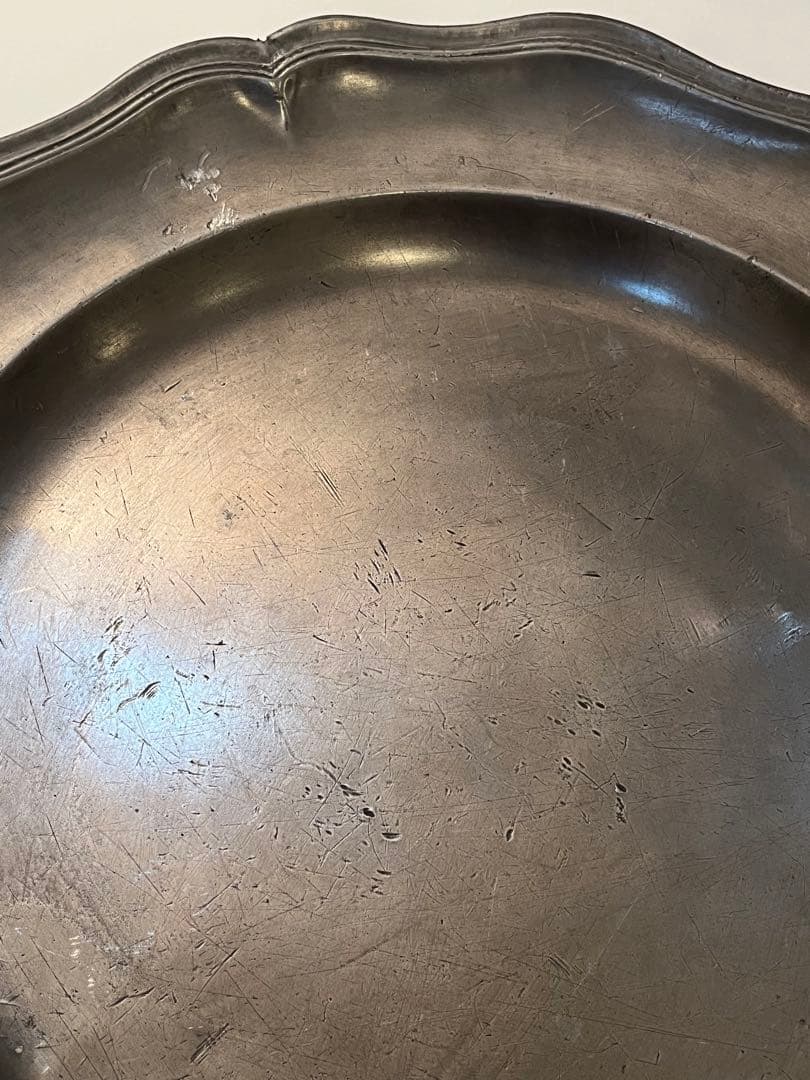 希少品　アンティーク ピューター大皿　hpdeco アシュペー　アスティエ