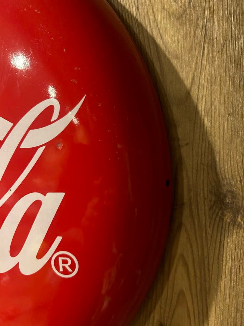 コカコーラ　看板　ボタンサイン　丸型