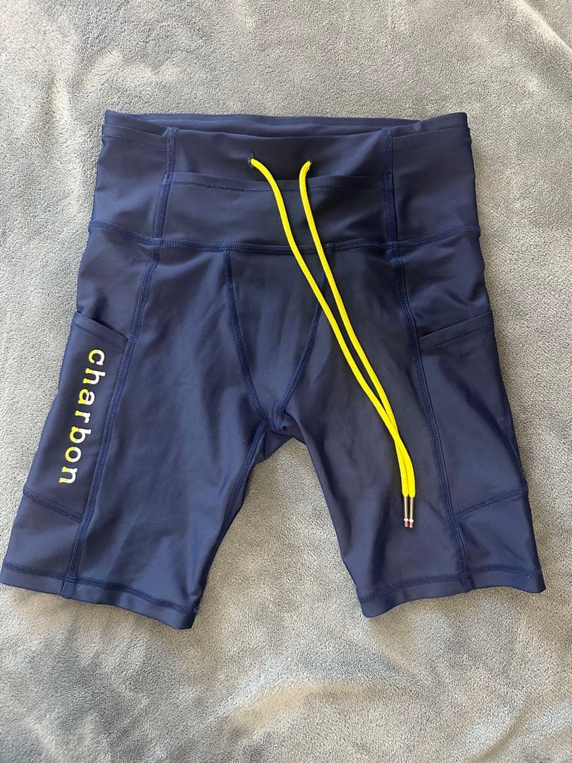 ウォーキング・ランニングウェア Charbon 10 POCKETS LOGO SHORT LEGGINGS