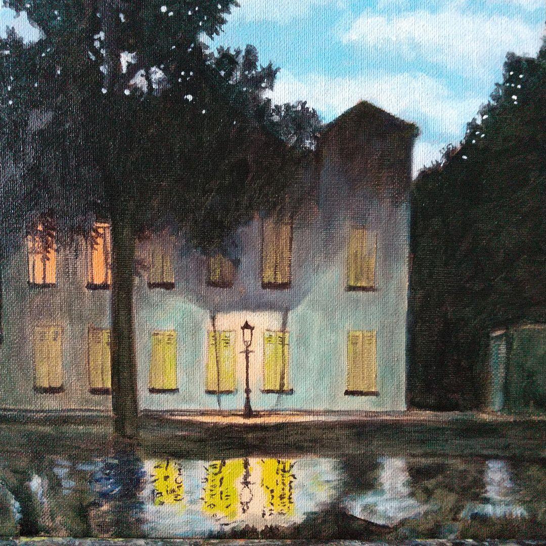 油絵 マグリット 光の帝国 模写 8号 F8 油彩画