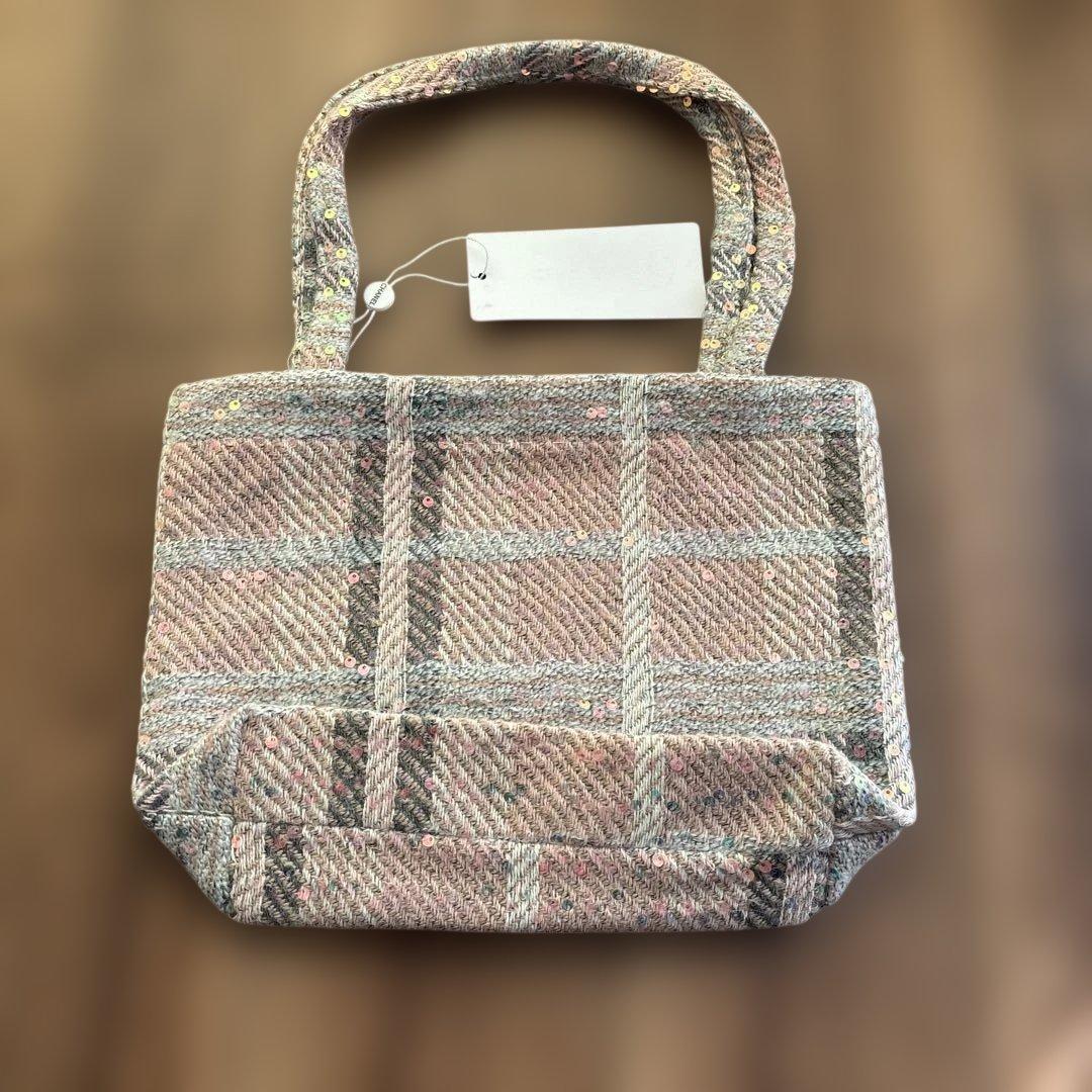 CHANELツイードトートバッグ　ピンク