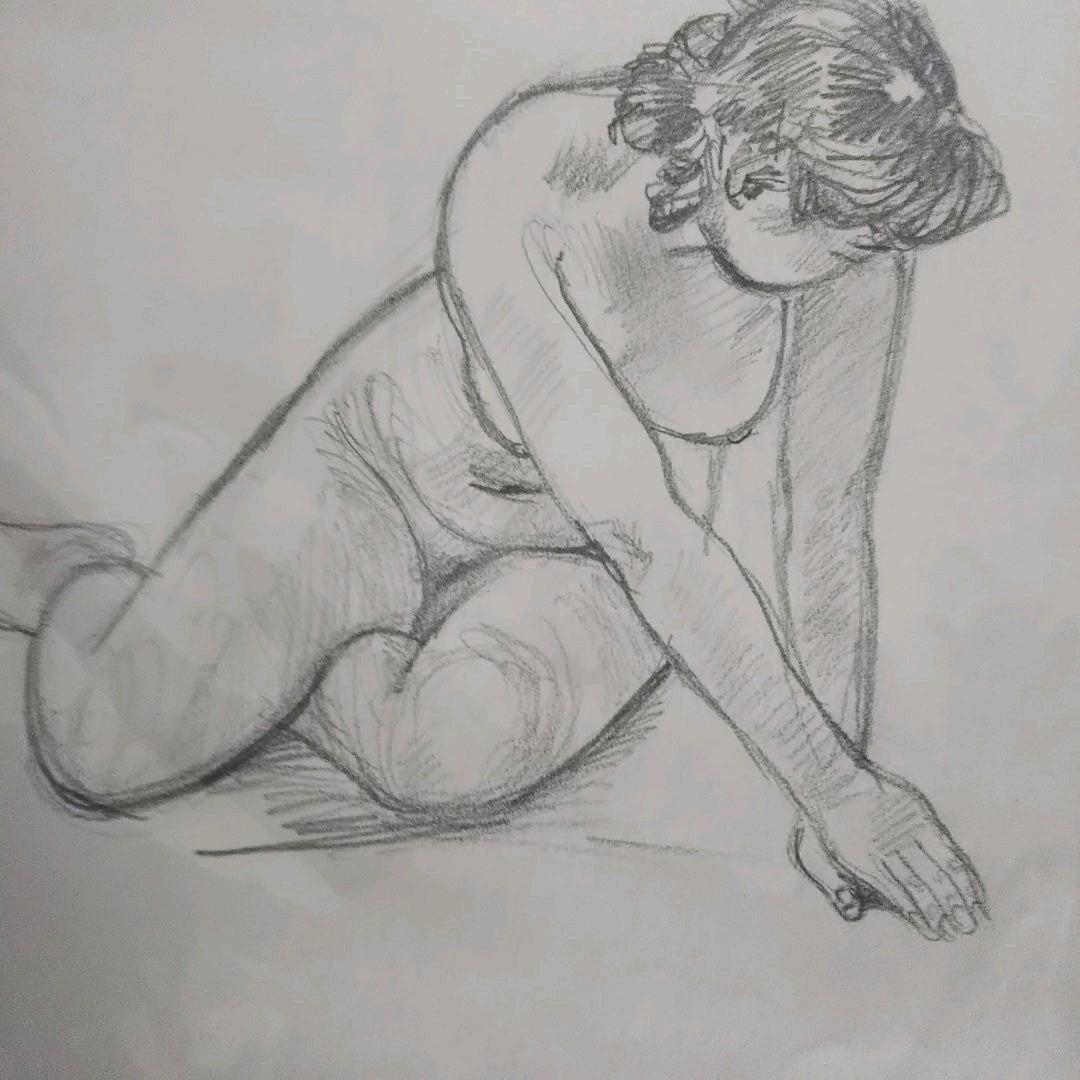 伊東深水  真筆作品  裸婦像１