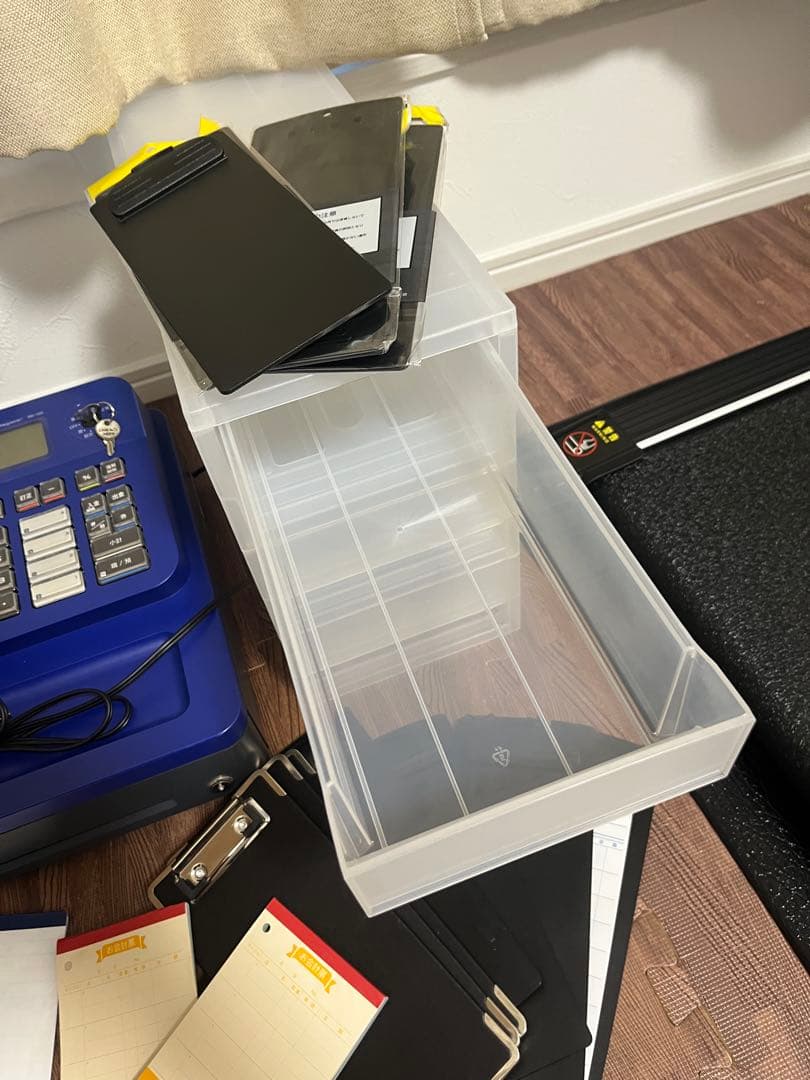 動作品　CASIO レジスター SE-G2　ブルー　その他事務用品付き