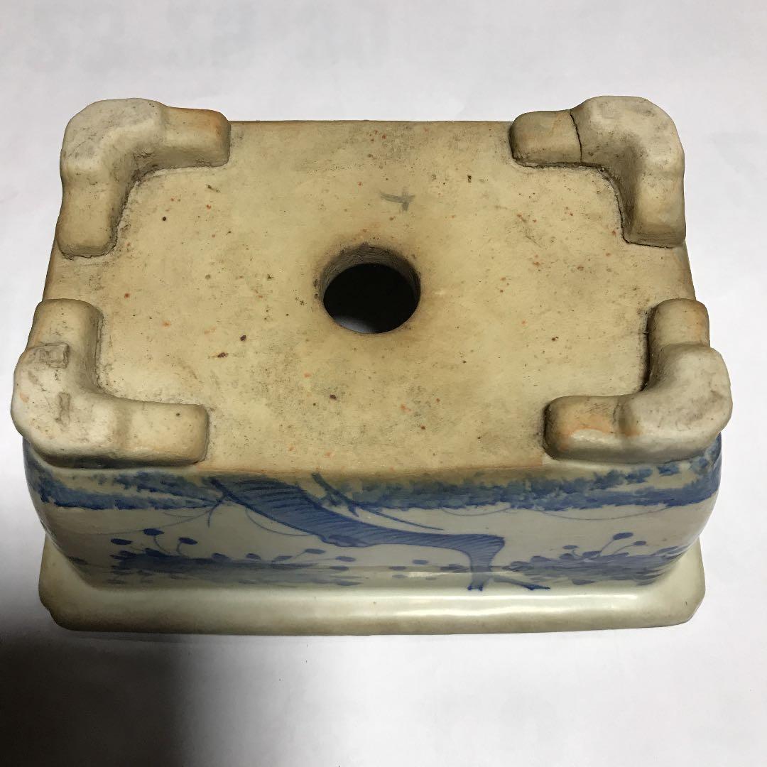 染付　支那角鉢