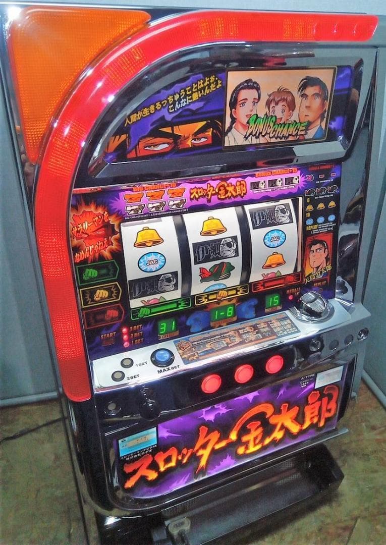 【パチスロ実機】ロデオ★スロッター金太郎RX【フルオートプレイ付不要機付】