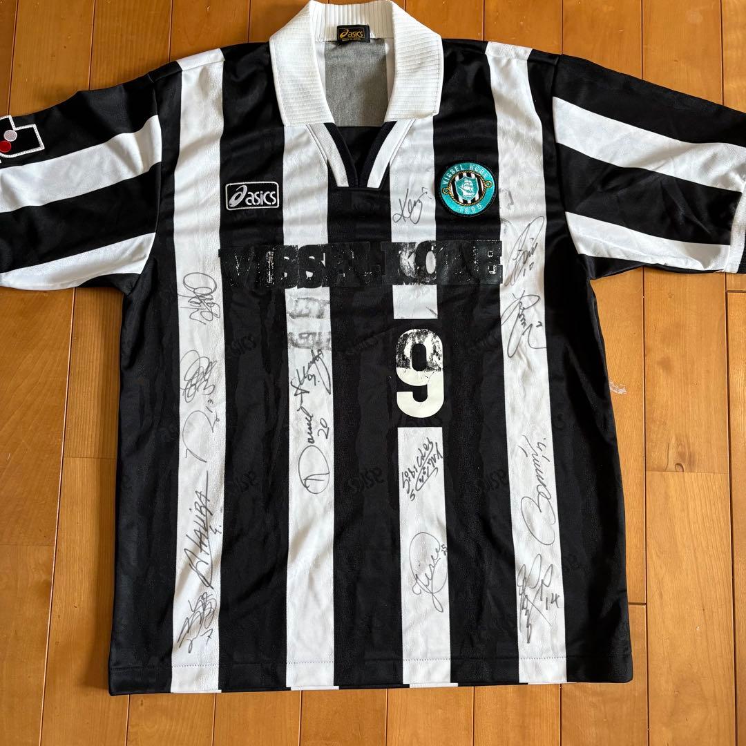 超激レア！2002年ヴィッセル神戸9番城彰二選手ユニホーム14選手直筆サイン入り