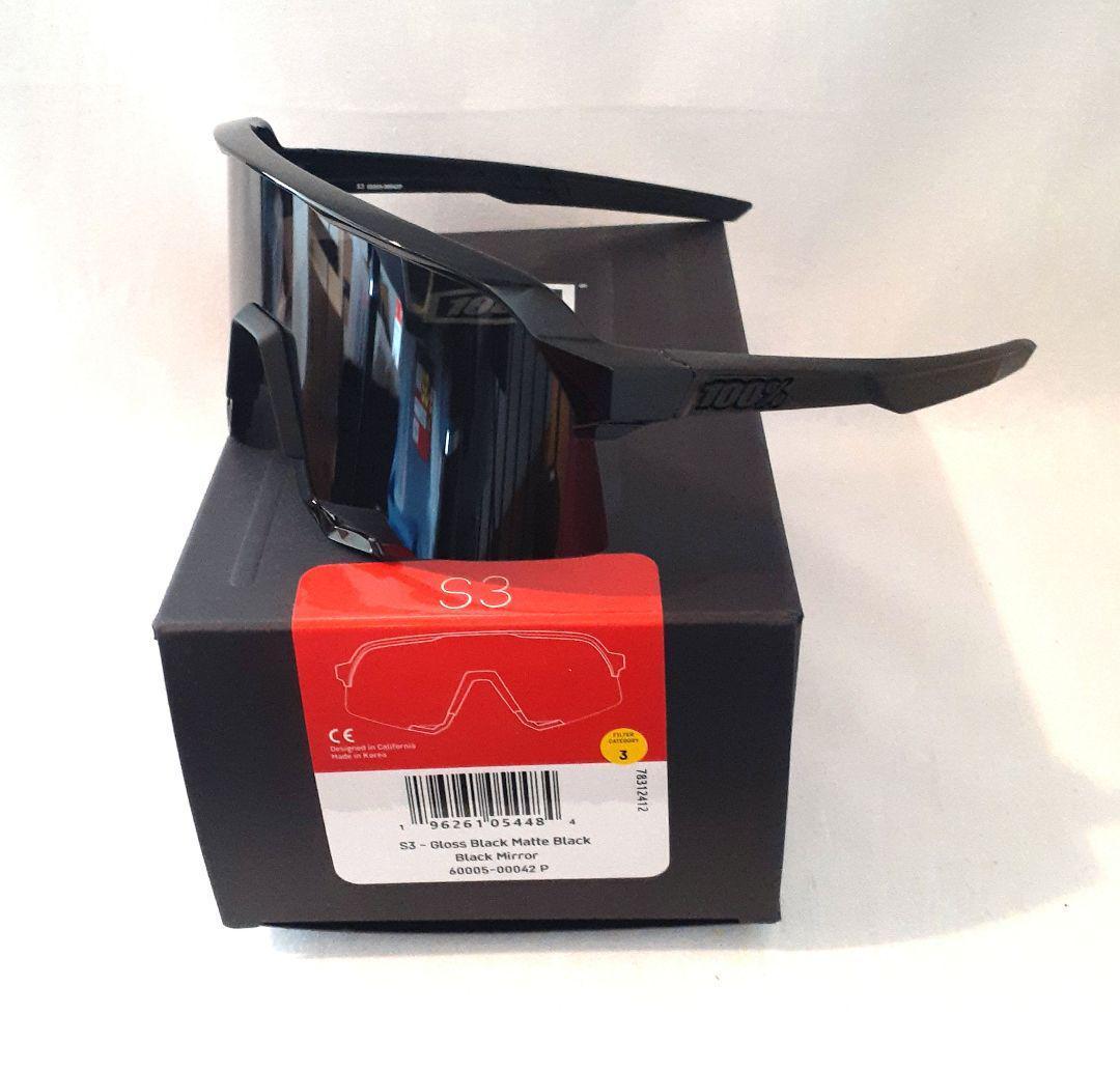 k 100% S3 マットグロスブラック ワンハンドレッド サングラス