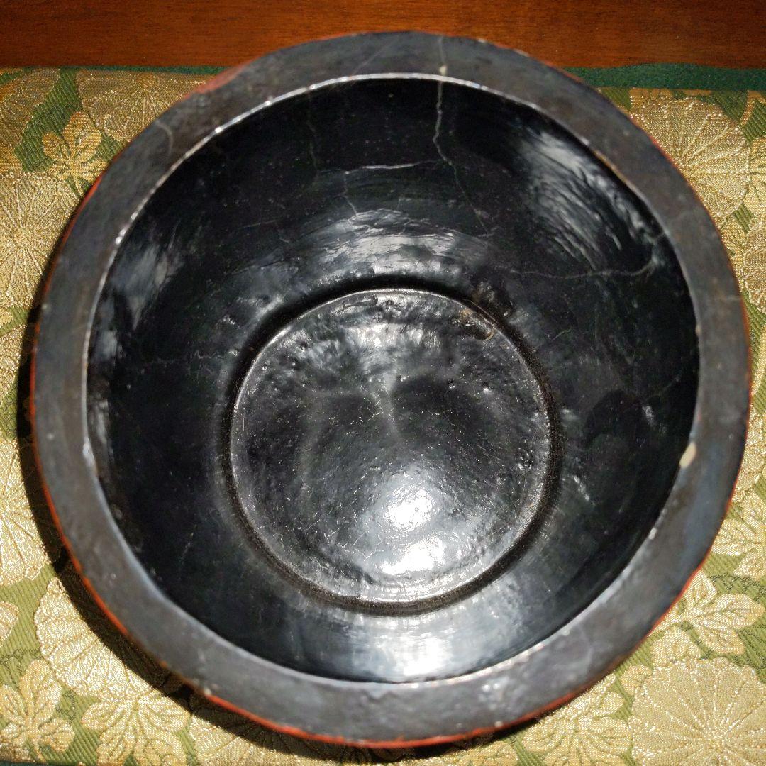 【最終価格】中国骨董　花鳥文時代筆筒　漆芸