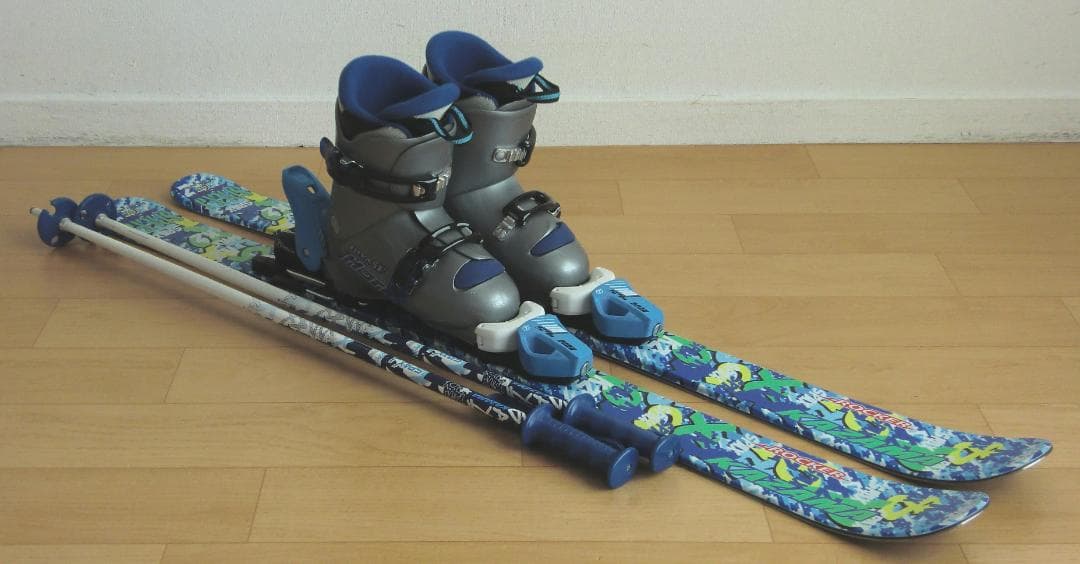 ■■送料無料■KAZAMA■子供用スキーフルセット■板106靴20■WAX済■■
