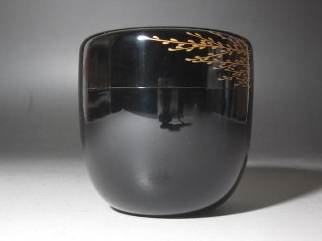 【セール】☆　柿木章　椿蒔絵大棗　裏千家　十五代　鵬雲斎の花押☆y387