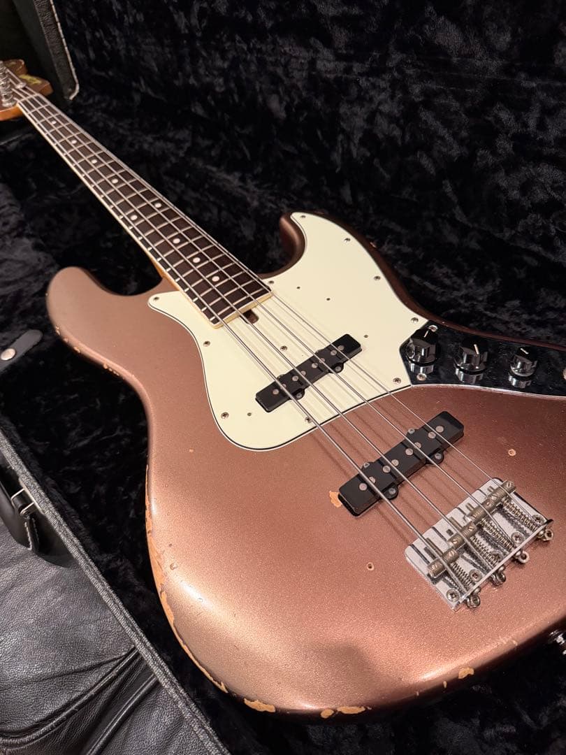 ベース Moon JB Type Relic Burgundy Mist