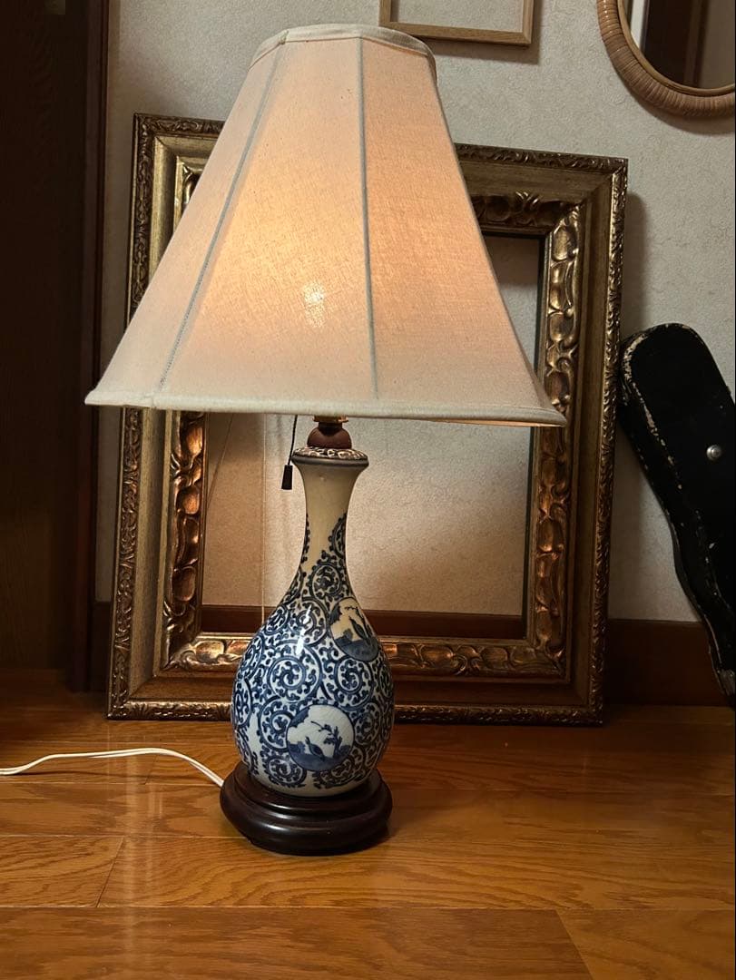 ヨーロッパ　フランスアンティーク　ヴィンテージvintage ランプシェイド陶器