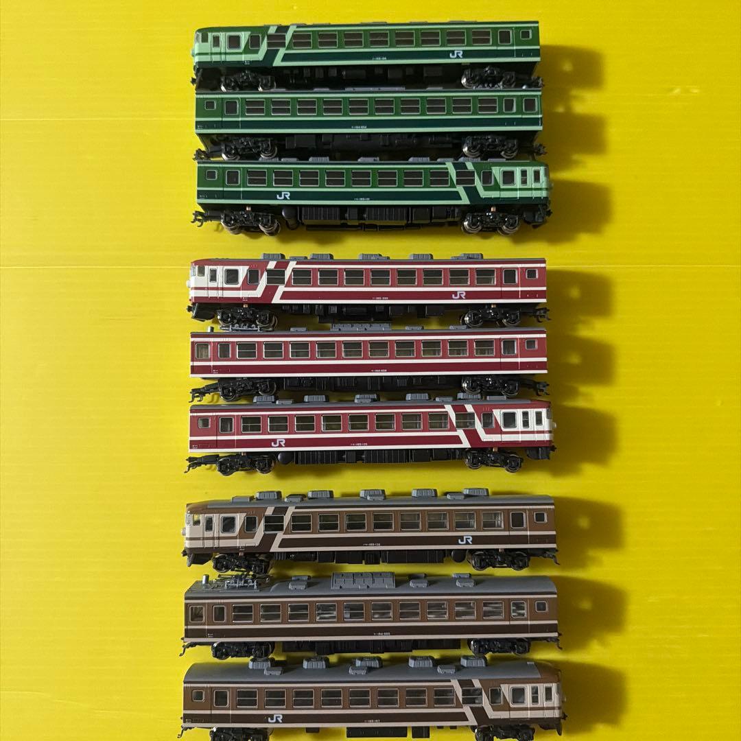 Nゲージ　KATO 165系ムーンライト　赤、緑、茶　9両セット