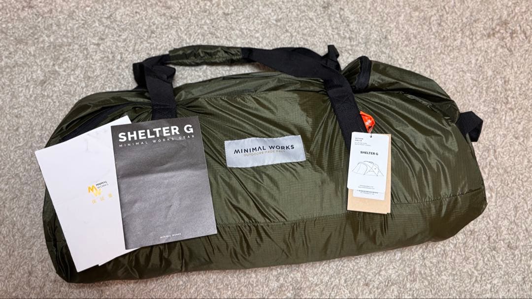 値下げ！新品MINIMALWORKS SHELTERGオリーブ（メッシュ付）