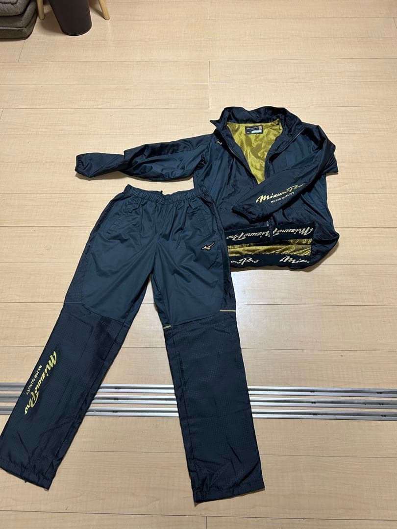 MizunoPro ウェア Lサイズ ブラック/ゴールド
