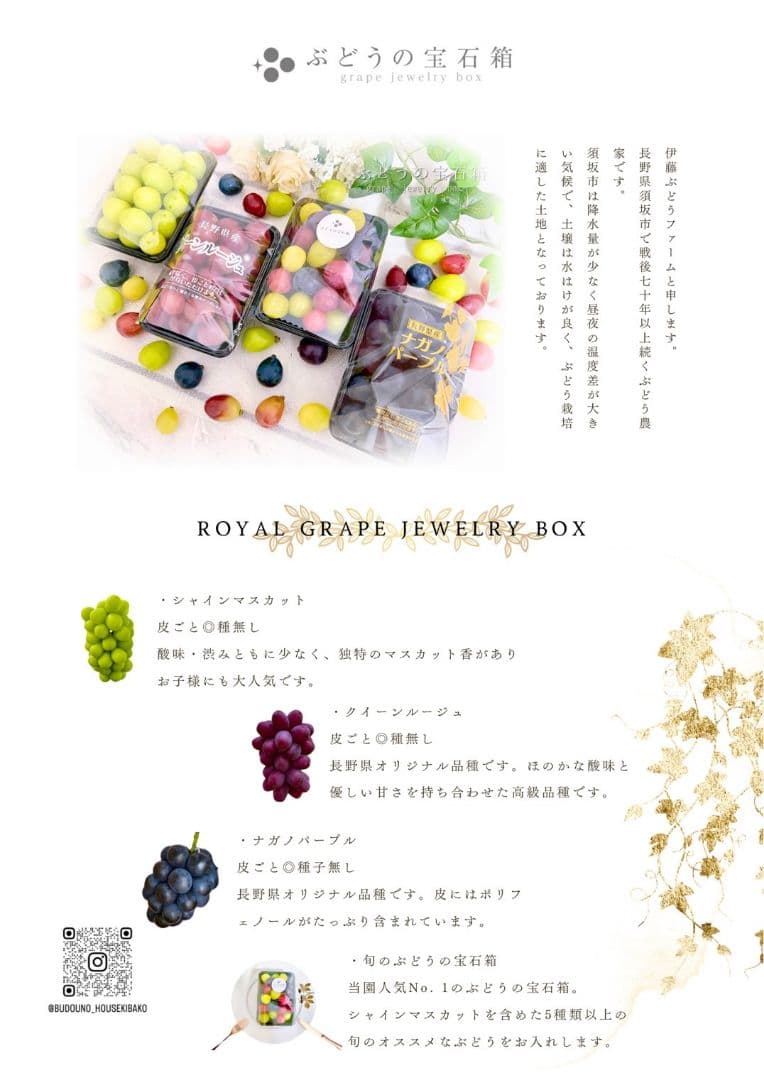 ② grape Jewelry box　粒2kg