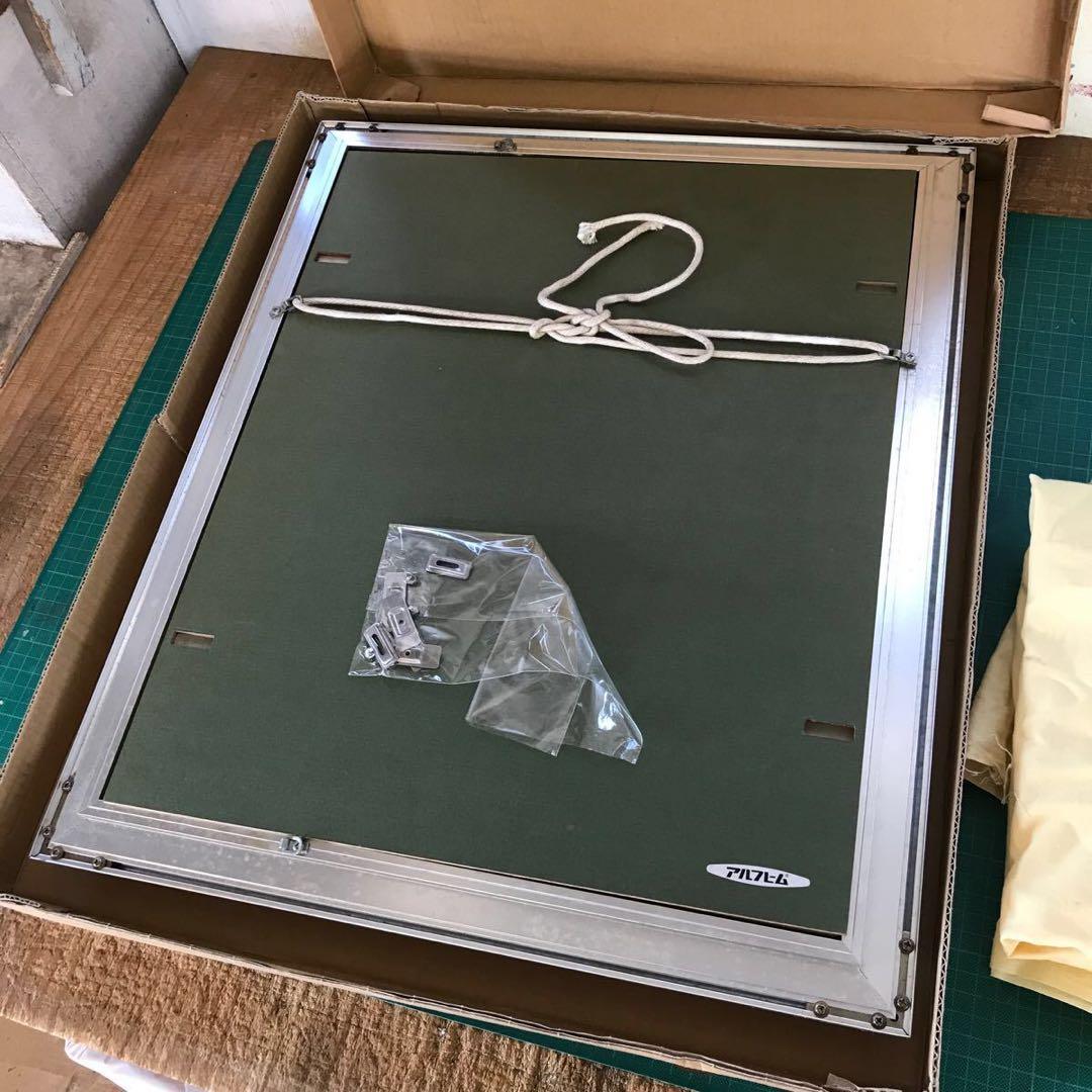 真作保証 直木孝太郎 着物の女性 F6号 直筆 肉筆 美人画 ガラス 日本画