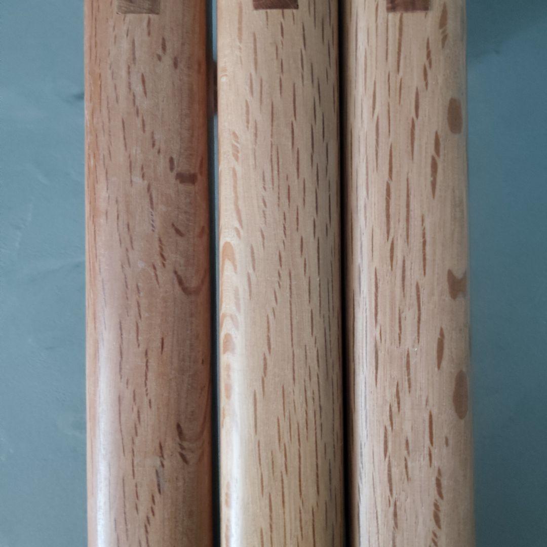 トンファー　3個セット　沖縄空手　古流武術　古武道　日本製　全長44cm　赤樫