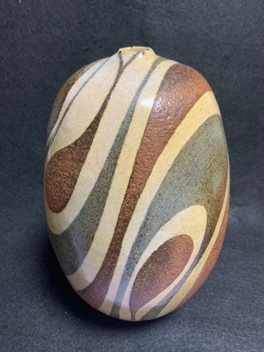 中島卓　象嵌壺　飛鳥窯