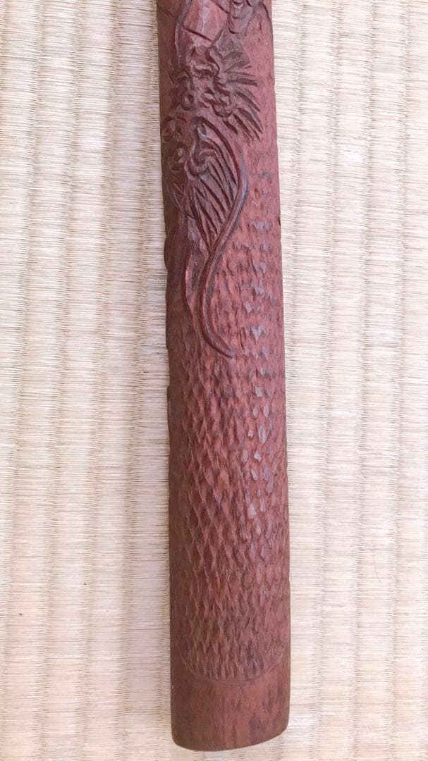 木刀　龍　観音像　彫刻入り