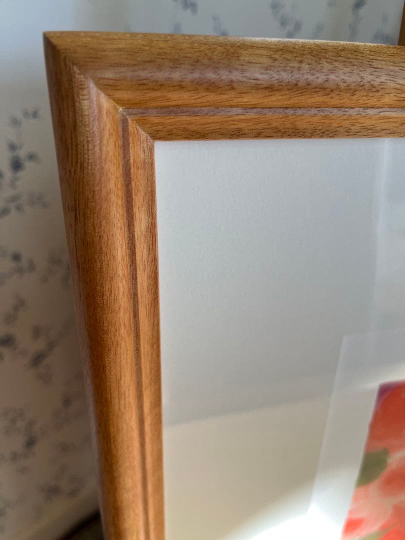 新品額入り　限定版画　ジニー・キム　直筆サイン、ED、証明書あり　薔薇　オレンジ