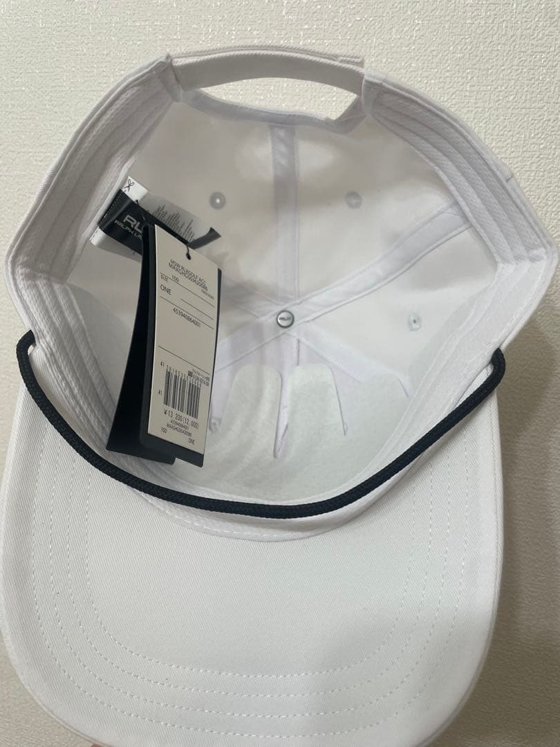 RLX RALPH LAUREN ゴルフベア キャップ ホワイト 刺繍 ゴルフ