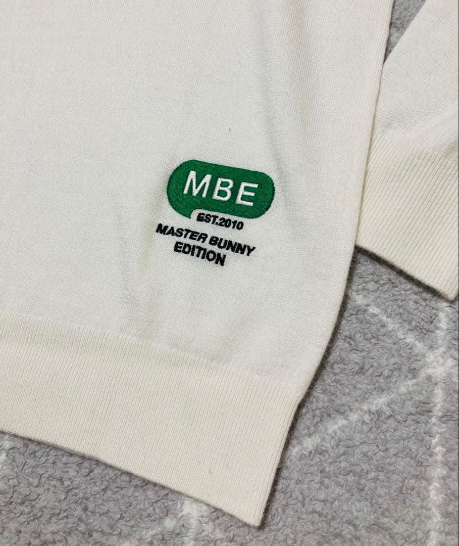 新品 パーリーゲイツ マスターバニー カシミヤ混 タートルネックニット(4)M白