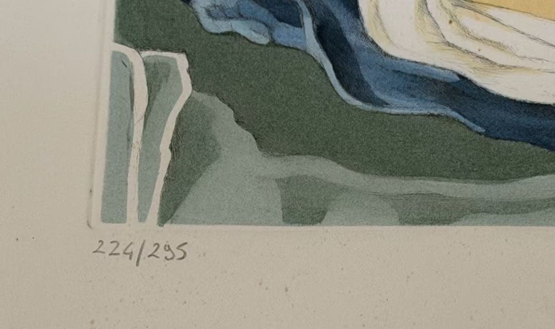 サルバドール・ダリ 「私の裸の妻」 版画 額装 リトグラフ #207-1