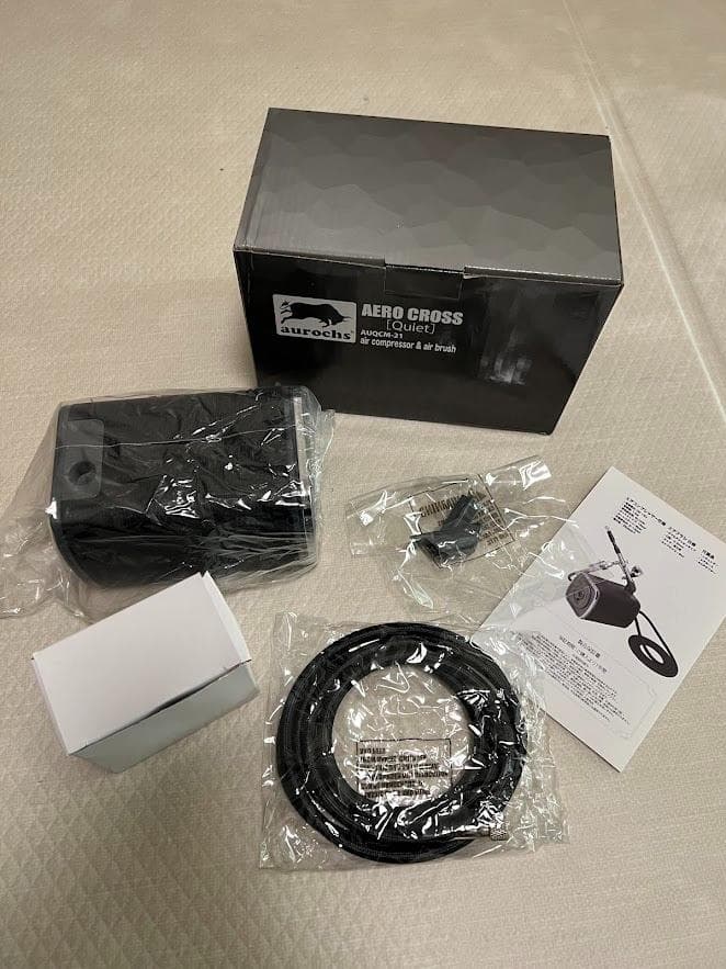 Aurochs　AERO CROSS 静音エアコンプレッサー＆エアブラシセット