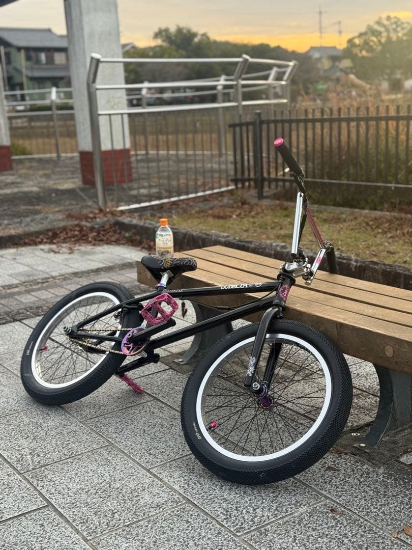 SABUROSAカスタムBMX自転車 20インチ ブラック/ピンク