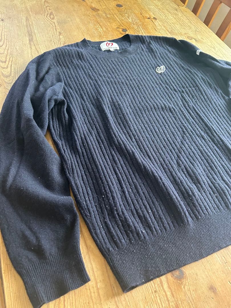 ■ マスターバニー　メンズ　L ネイビー　ゴルフ　 ニット カシミヤ　5 紺