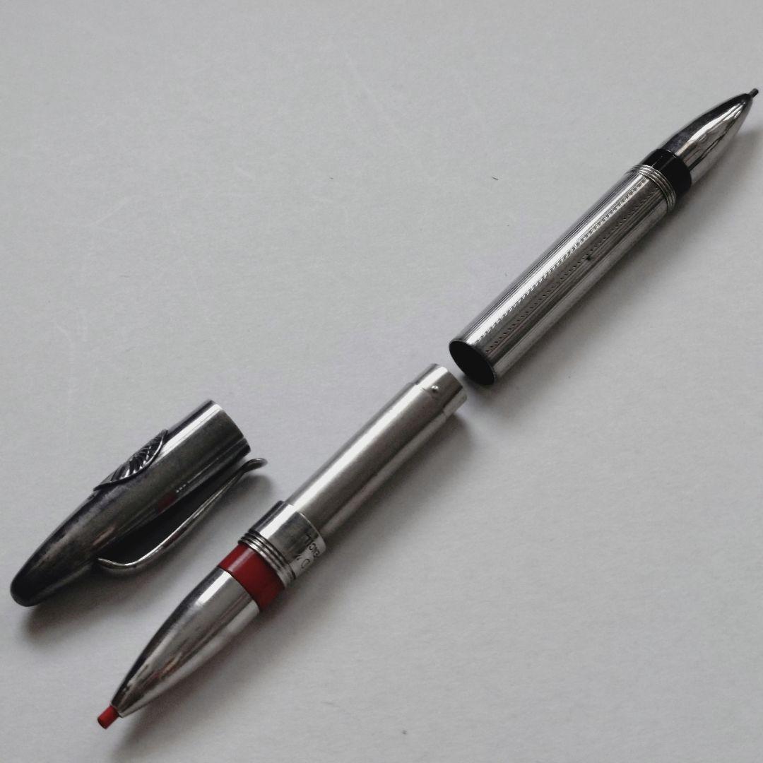 ヴィンテージ 1935’s ツイン チェック ペンシル 日本製 シルバー 銀製