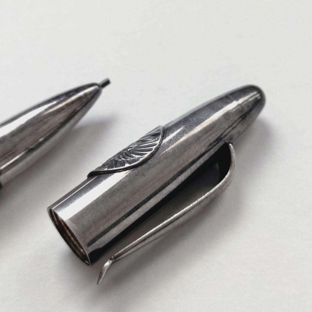 ヴィンテージ 1935’s ツイン チェック ペンシル 日本製 シルバー 銀製