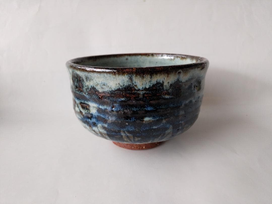 清水正次 作 「 笹 」茶碗 共箱 共布 栞 茶道具 抹茶碗 新品 未使用品