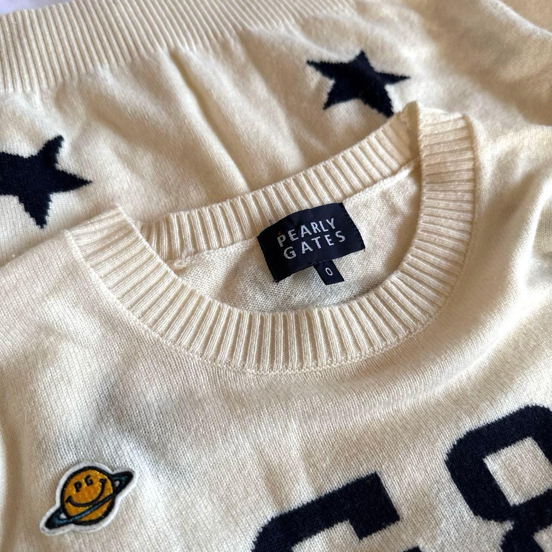 PEARLY GATES パーリーゲイツ　星柄　カシミヤニット
