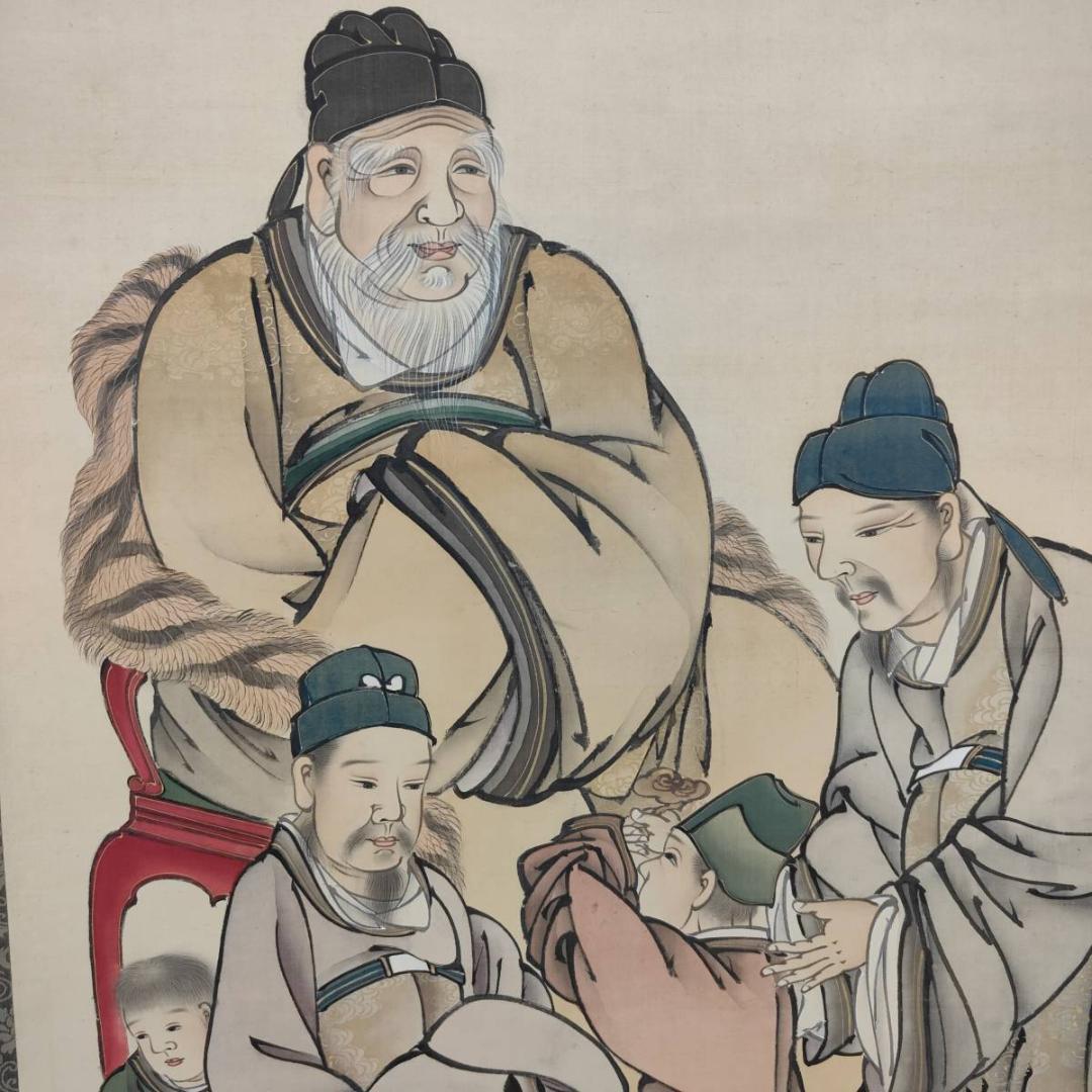 真作/嶋田春涛/郭子儀/人物図/中国/唐/大幅/布袋屋掛軸A-575