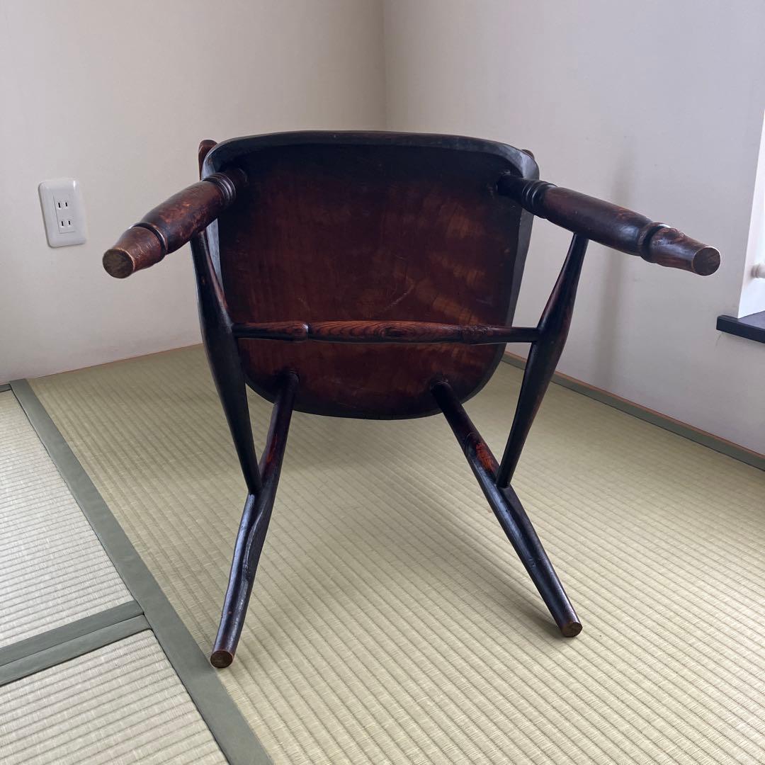 ボウバックチェア　イギリスアンティーク　アーム付き　ウィンザーチェア ー　椅子
