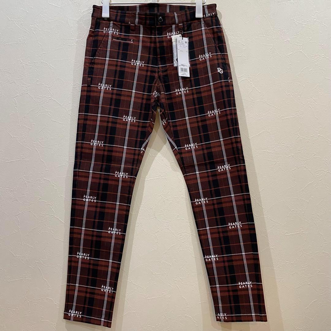 新品【PEARLY GATES】パーリーゲイツ　コットンストレッチチェックパンツ