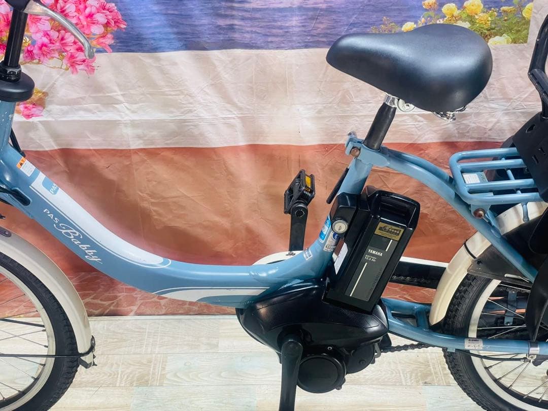 パピムーン　パスバビー12AH⭐️ヤマハ子供乗せ電動自転車Y3279